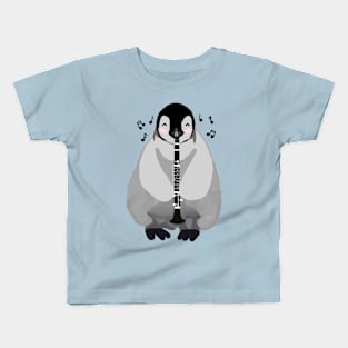 Clarinet Penguin Kids T-Shirt